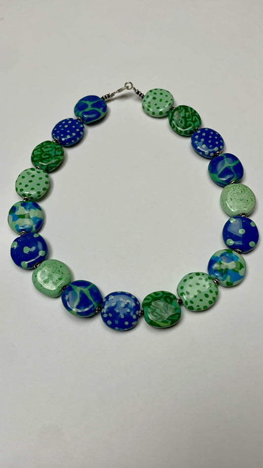 'Barrier Reef (Blue)' 18in Ajabu Necklace